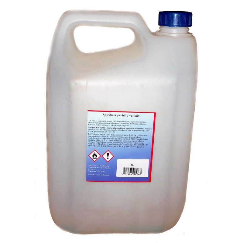 Spiritinis paviršių valiklis, 5 l
