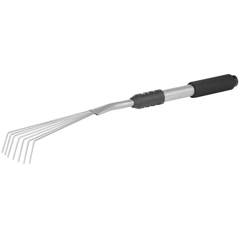 Grėbliukas vėduoklinis vielinis "GV-7P", 7 dantų (metalinis, gumuota rankena)