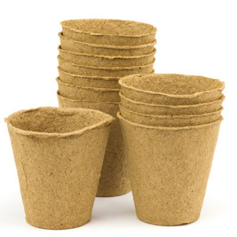 Durpiniai puodeliai Ø6 cm, pakuotėje 10 vnt.
