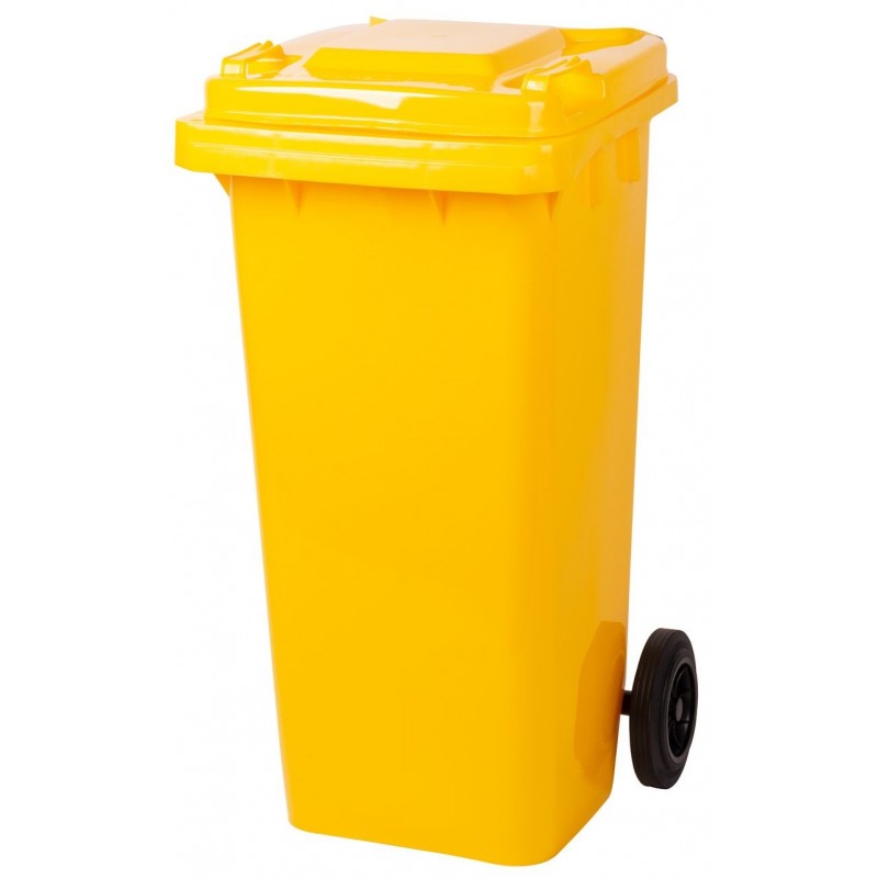 Atliekų konteineris 120l, geltonas