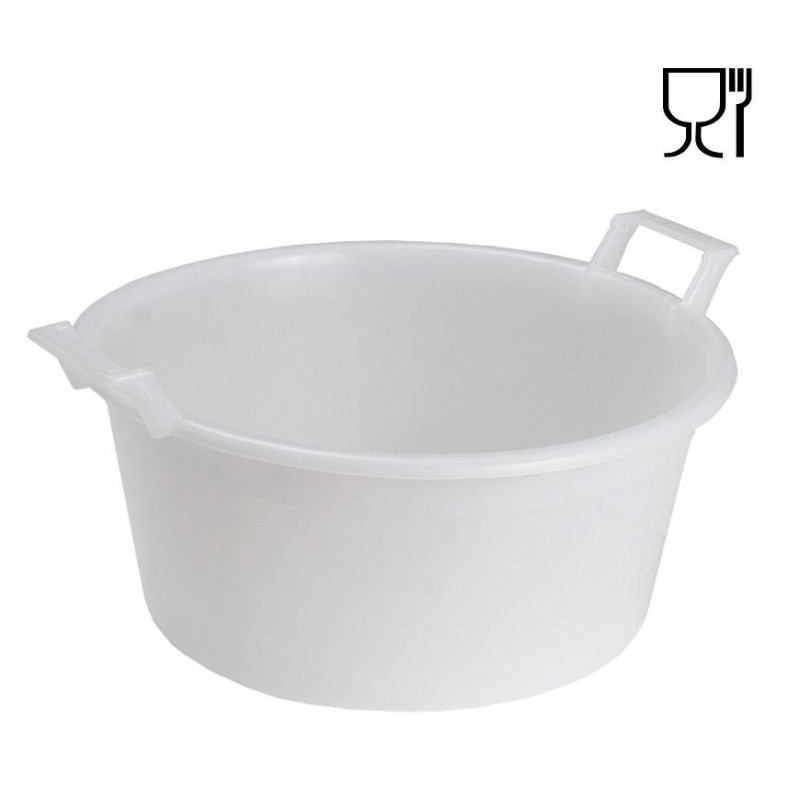 Vonelė plastikinė apvali, 18 l, Ø45 cm,  (tinka sąlyčiui su maistu)