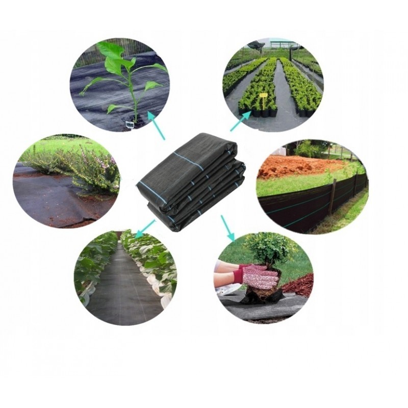 Agrotekstilė juoda, 1,6x10 m, 100 g/m2
