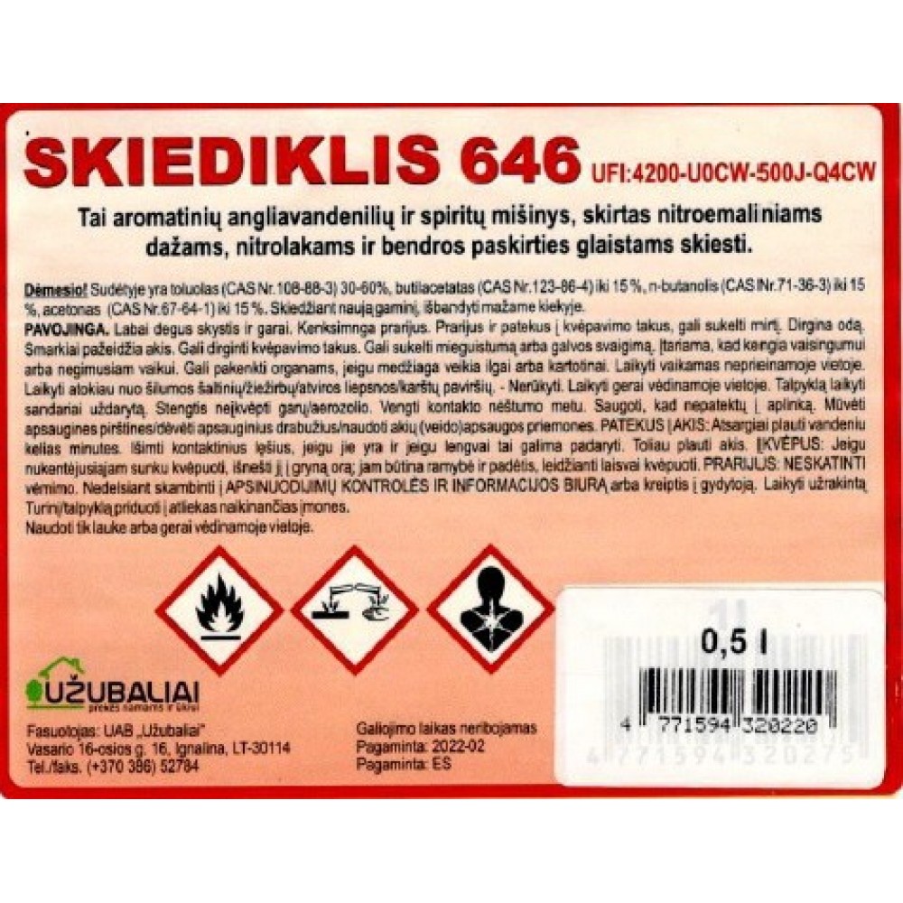 Skiediklis 646 0.5 l