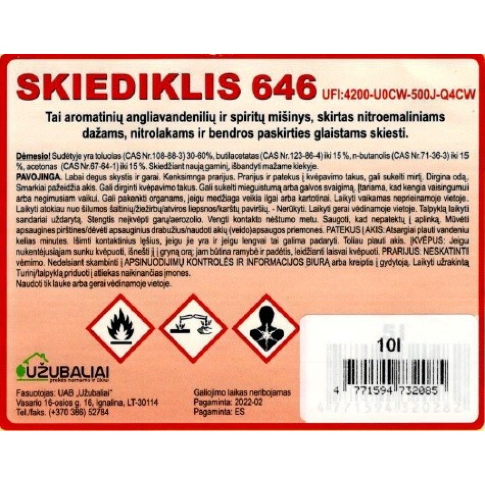 Skiediklis 646 10 l