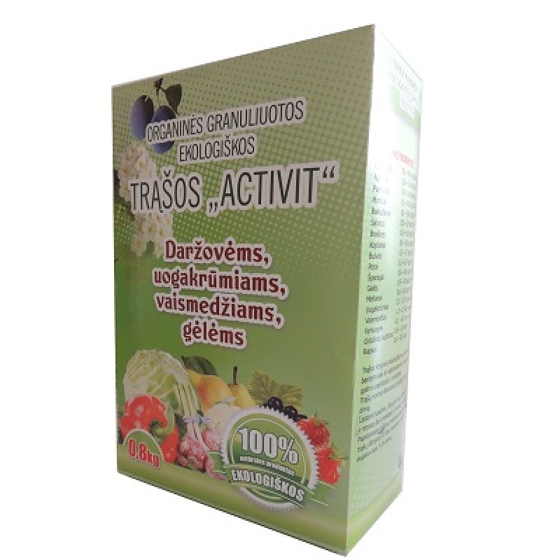 Organinės ekologiškos trąšos "Activit" 0,8 kg
