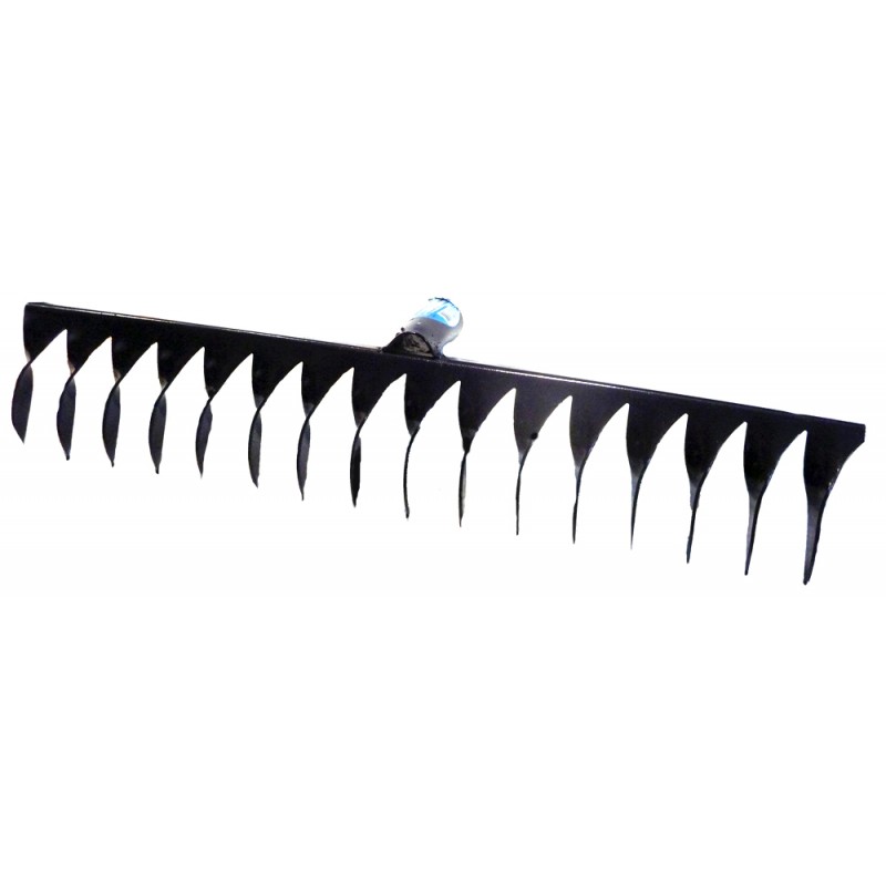 Grėblys suktais dantimis, 40 cm, 16 dantų (metalinis) be koto