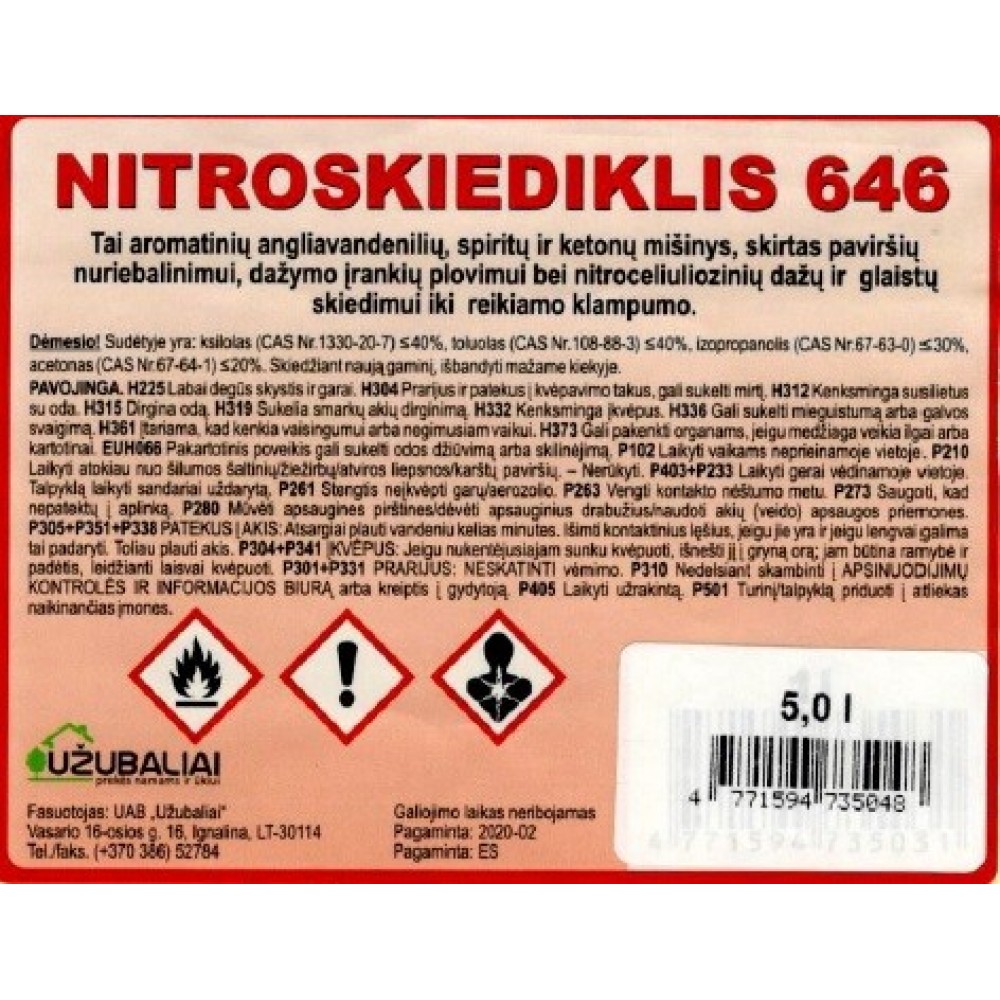 Nitroskiediklis 646 5 l